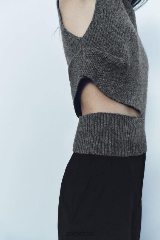 Zara välja lõigatud kootud villasegu kampsun naised keskhall Riietus 42F0H200