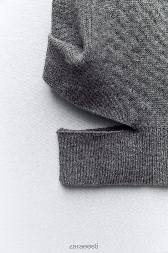 Zara välja lõigatud kootud villasegu kampsun naised keskhall Riietus 42F0H200