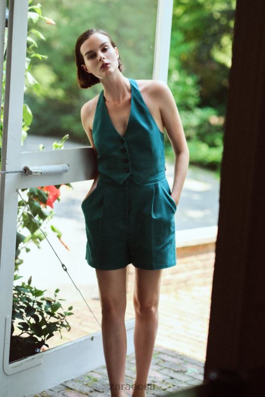 Zara varrukateta linasegust kombinesoon naised pardiroheline Riietus 42F0H212