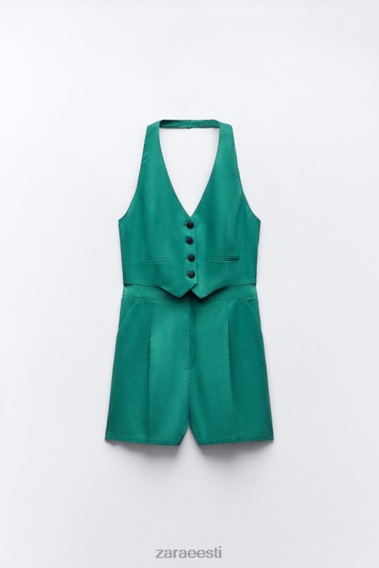 Zara varrukateta linasegust kombinesoon naised pardiroheline Riietus 42F0H212