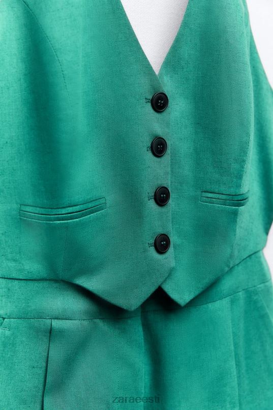 Zara varrukateta linasegust kombinesoon naised pardiroheline Riietus 42F0H212