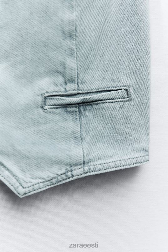 Zara z1975 kärbitud teksavest naised hall Riietus 42F0H205