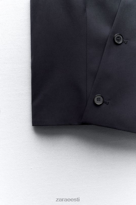 Zara zw kollektsiooni asümmeetriline vest naised mereväe sinine Riietus 42F0H188