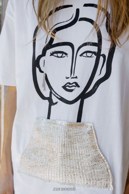 Zara juveel t-särk naised valge Riietus 42F0H464