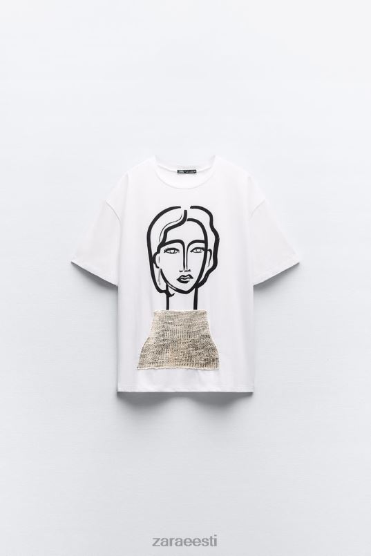 Zara juveel t-särk naised valge Riietus 42F0H464