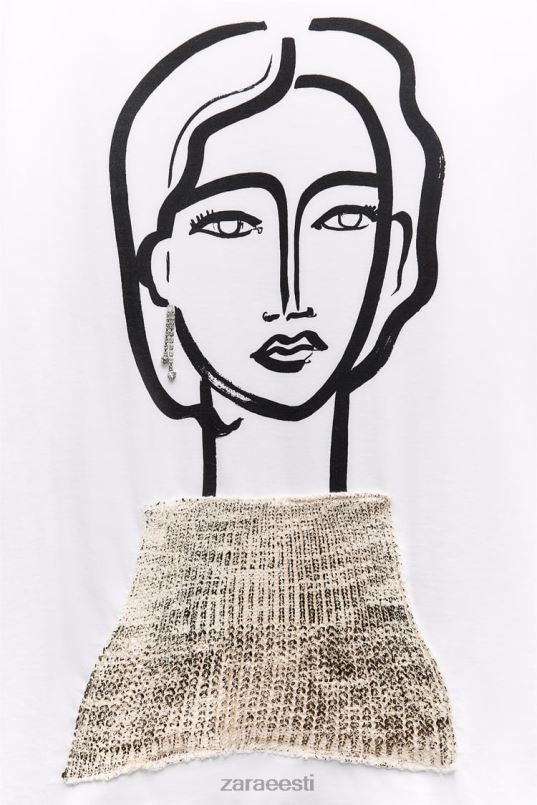 Zara juveel t-särk naised valge Riietus 42F0H464