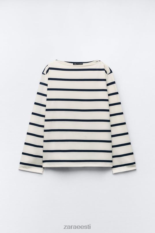 Zara puuvillane t-särk naised triibuline Riietus 42F0H468