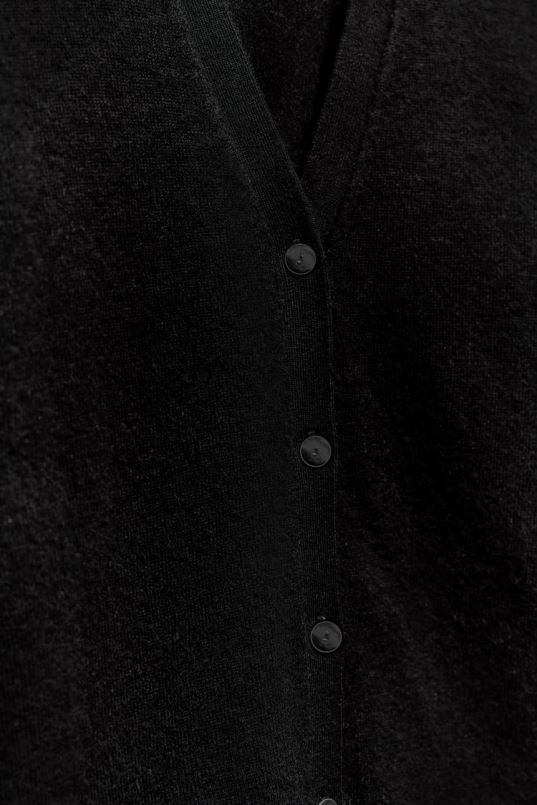 Zara 100% villane kootud polo kampsun naised must Riietus 42F0H268