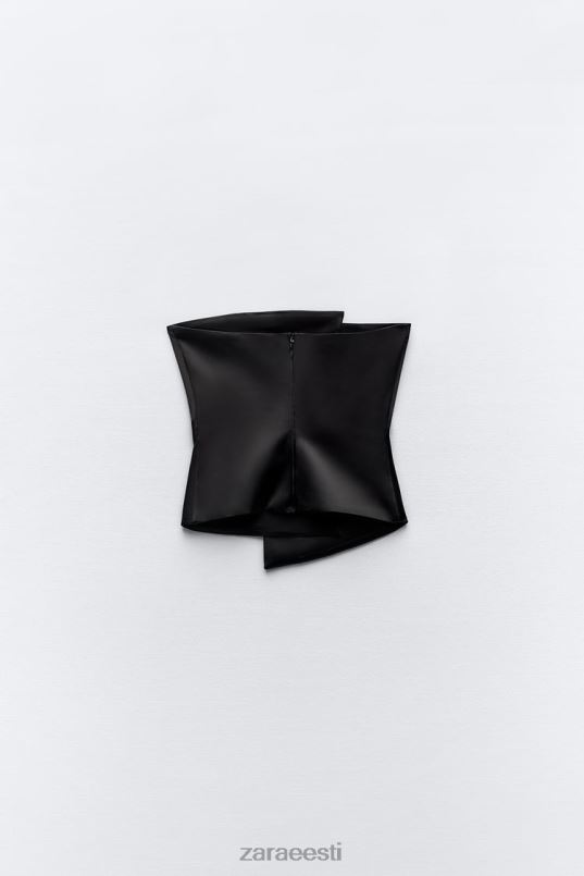 Zara Olkaimeta satiinefektiga topp naised must Riietus 42F0H277