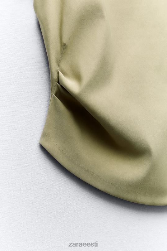 Zara asümmeetriline kaarjas ülaosa naised hele khaki Riietus 42F0H282