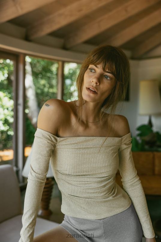 Zara bandeau top metallniidiga naised kuldne Riietus 42F0H248