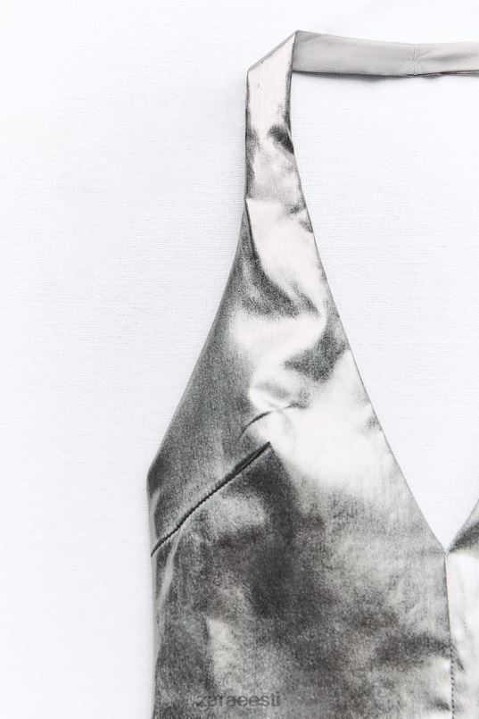 Zara fooliumist päitsed top naised terasest Riietus 42F0H266