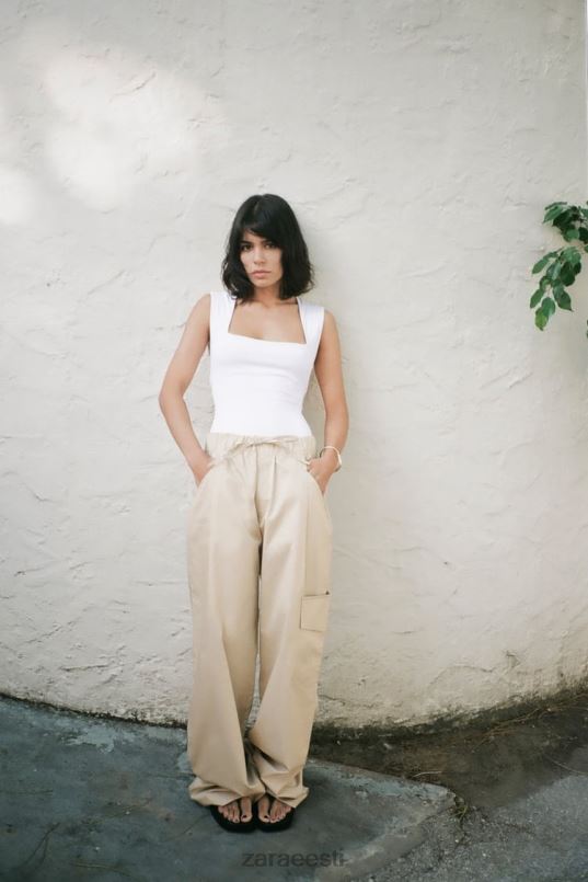 Zara kandilise kaelusega body naised valge Riietus 42F0H264