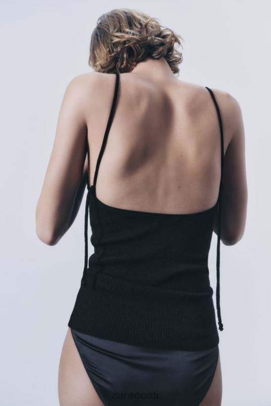 Zara kududa tanktop naised must Riietus 42F0H830