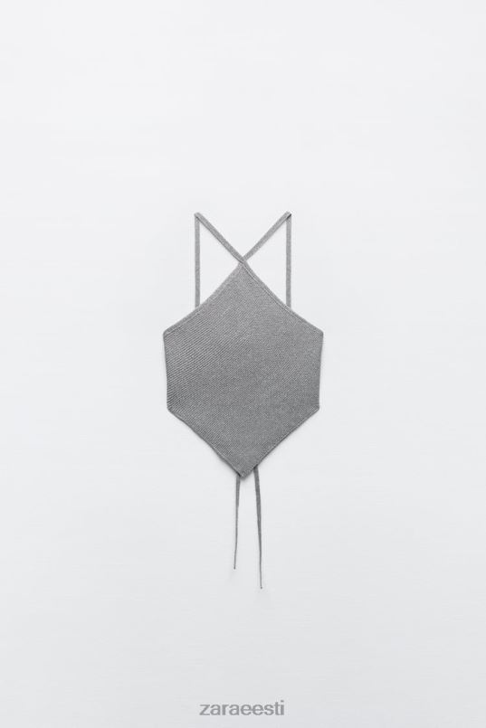 Zara lahtine seljaosa kootud topp naised hõbedane Riietus 42F0H279