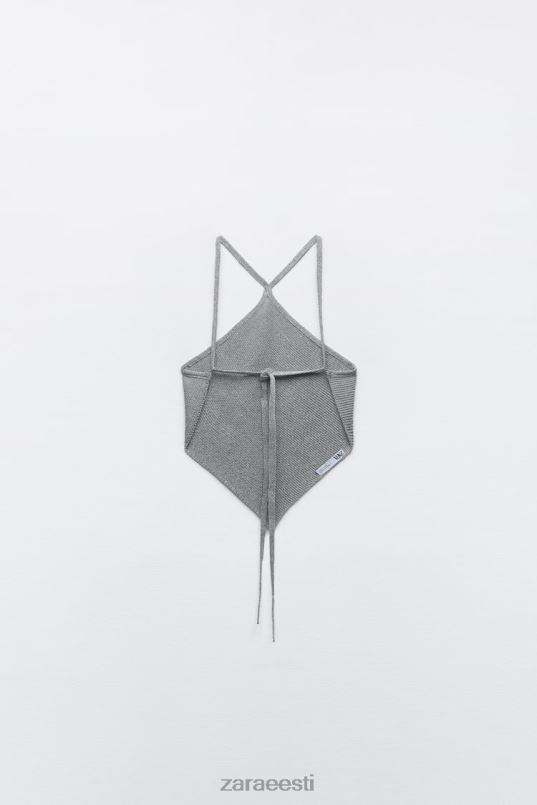 Zara lahtine seljaosa kootud topp naised hõbedane Riietus 42F0H279