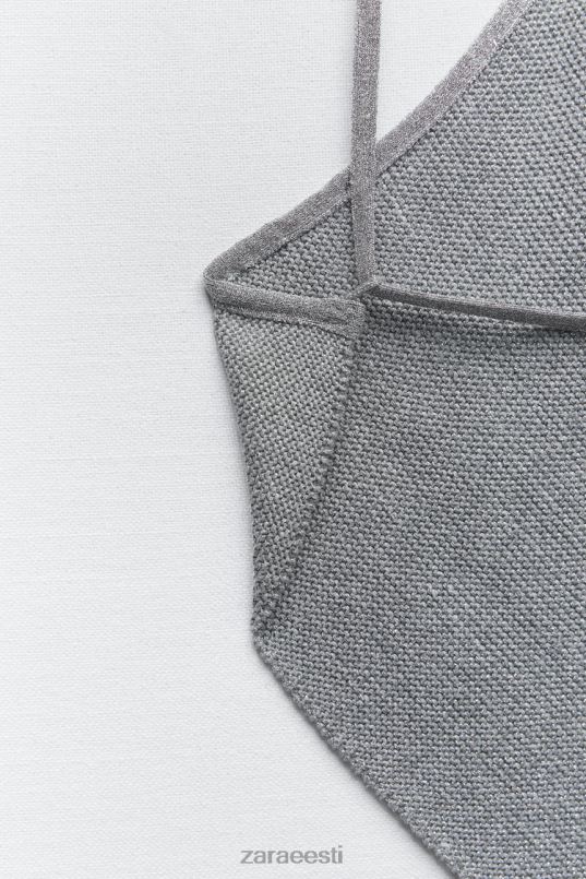 Zara lahtine seljaosa kootud topp naised hõbedane Riietus 42F0H279