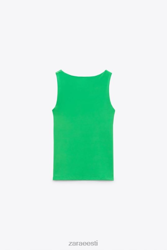 Zara laia rihmaga polüamiidist top naised õunaroheline Riietus 42F0H872