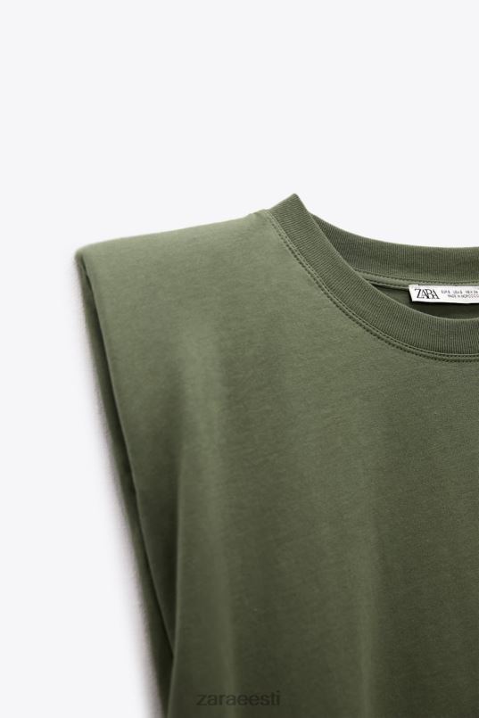 Zara õlapadja ülaosa naised khaki Riietus 42F0H253