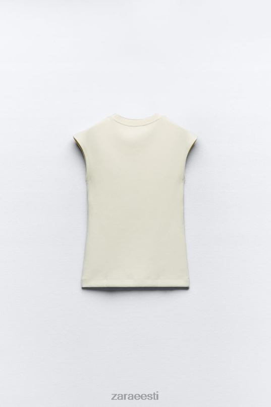 Zara liibuv soonik ülaosa naised ekru Riietus 42F0H251