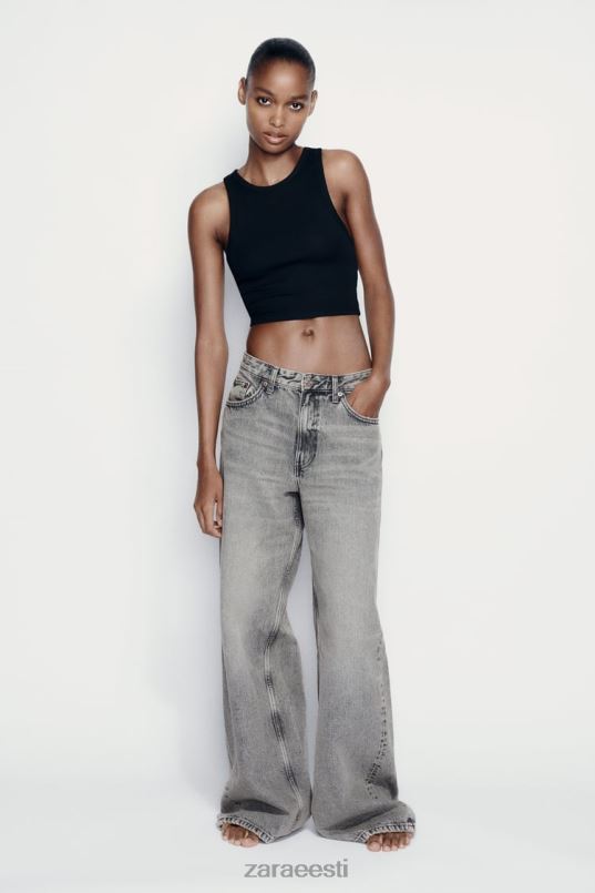 Zara põhiline ribipaak naised must Riietus 42F0H273