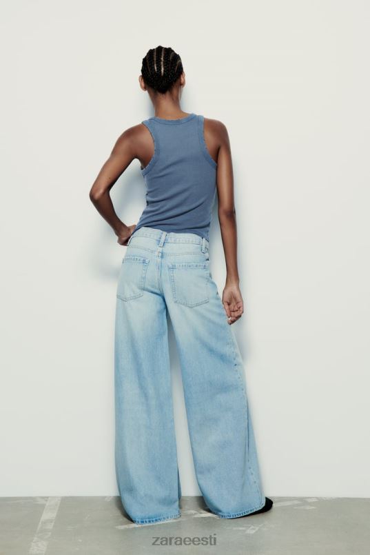 Zara pestud ribipaagi ülaosa naised sinine Riietus 42F0H274