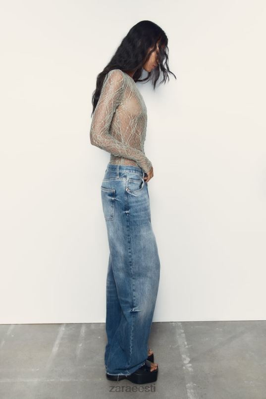 Zara pitsist body naised hele khaki Riietus 42F0H269