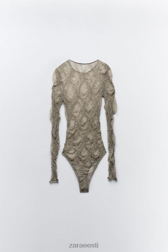 Zara pitsist body naised hele khaki Riietus 42F0H269