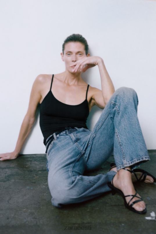 Zara spagetirihmaga elastne ülaosa naised must Riietus 42F0H876