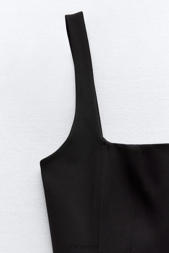 Zara veniv top naised must Riietus 42F0H263