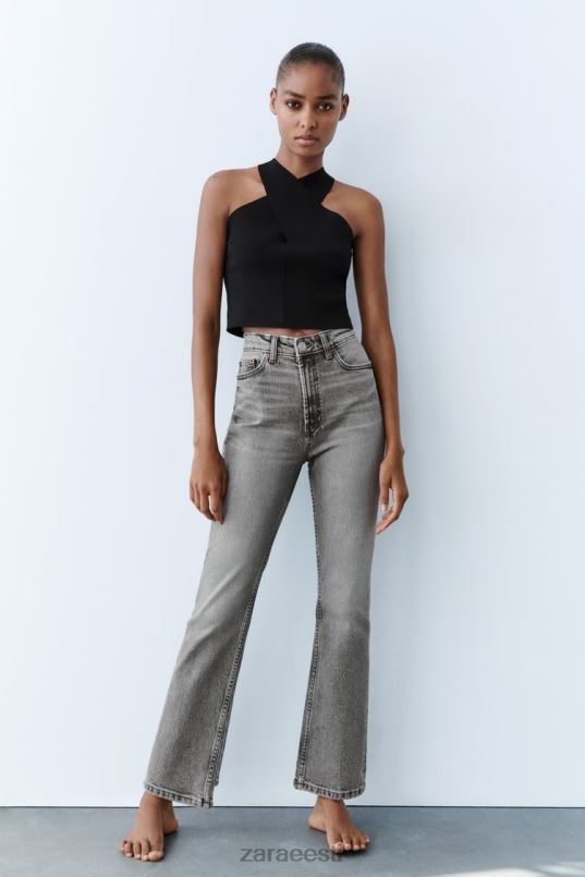 Zara wrap kududa päitsed top naised must Riietus 42F0H276